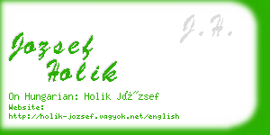 jozsef holik business card